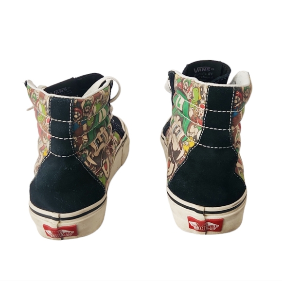 Vans Sk8 Hi Shoes Adult 8 Women 6 Men Nintendo Super Mario Bros GAME OVER Rare - Picture 11 of 14